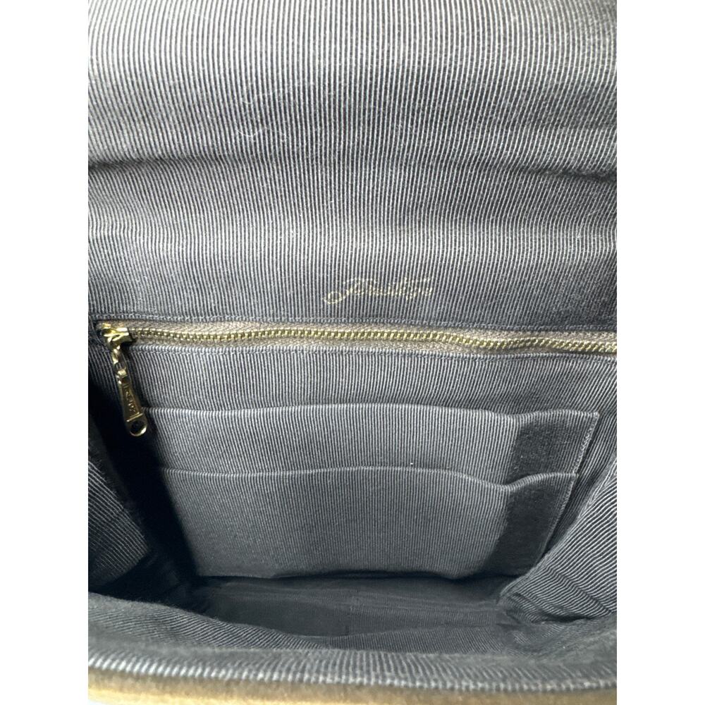 Prestige Vintage suede brown bag with gold hardware & flap closure - Picture 7 of 13